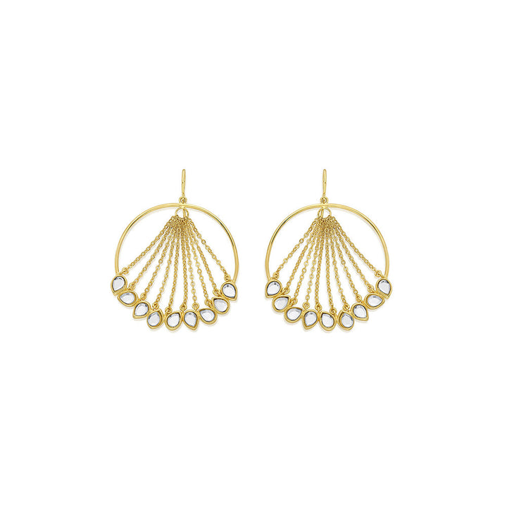 Isharya Mirror Chain Waterfall Earrings