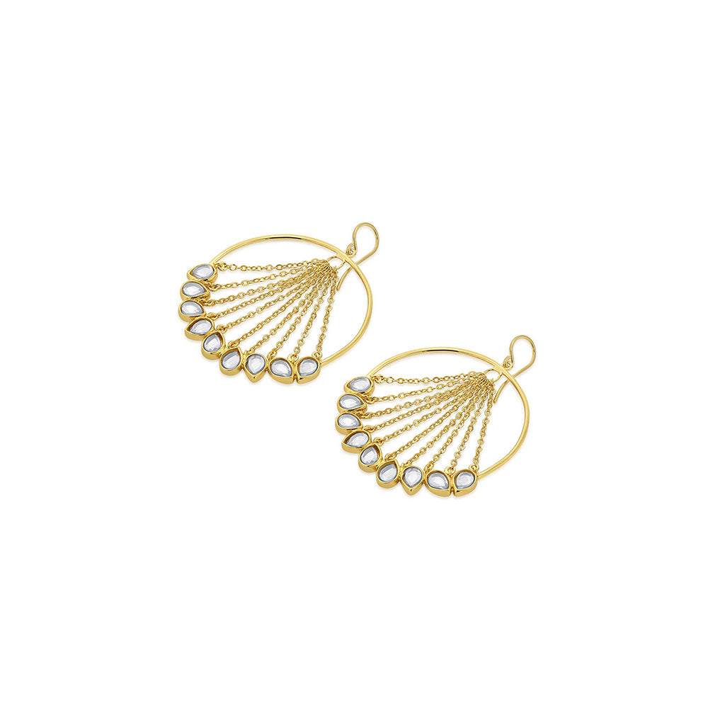 Isharya Mirror Chain Waterfall Earrings