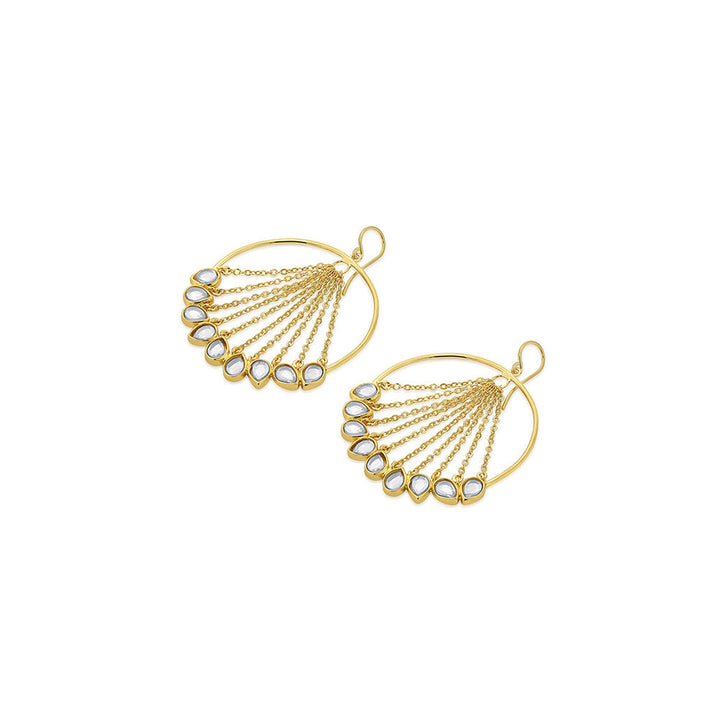 Isharya Mirror Chain Waterfall Earrings