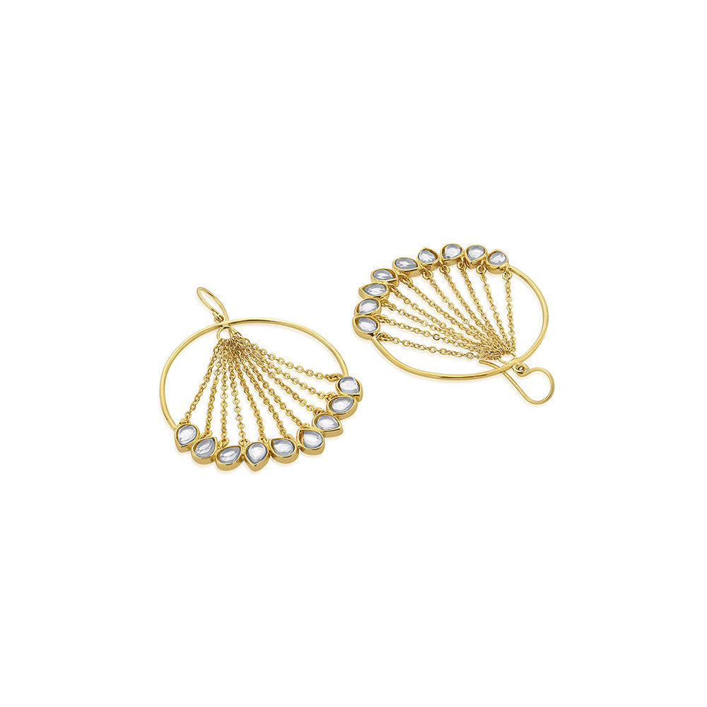 Isharya Mirror Chain Waterfall Earrings