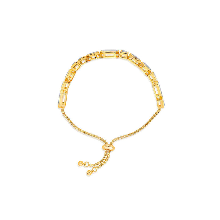 Isharya Mirror Bolo Tennis Bracelet In 18KT Gold Plated