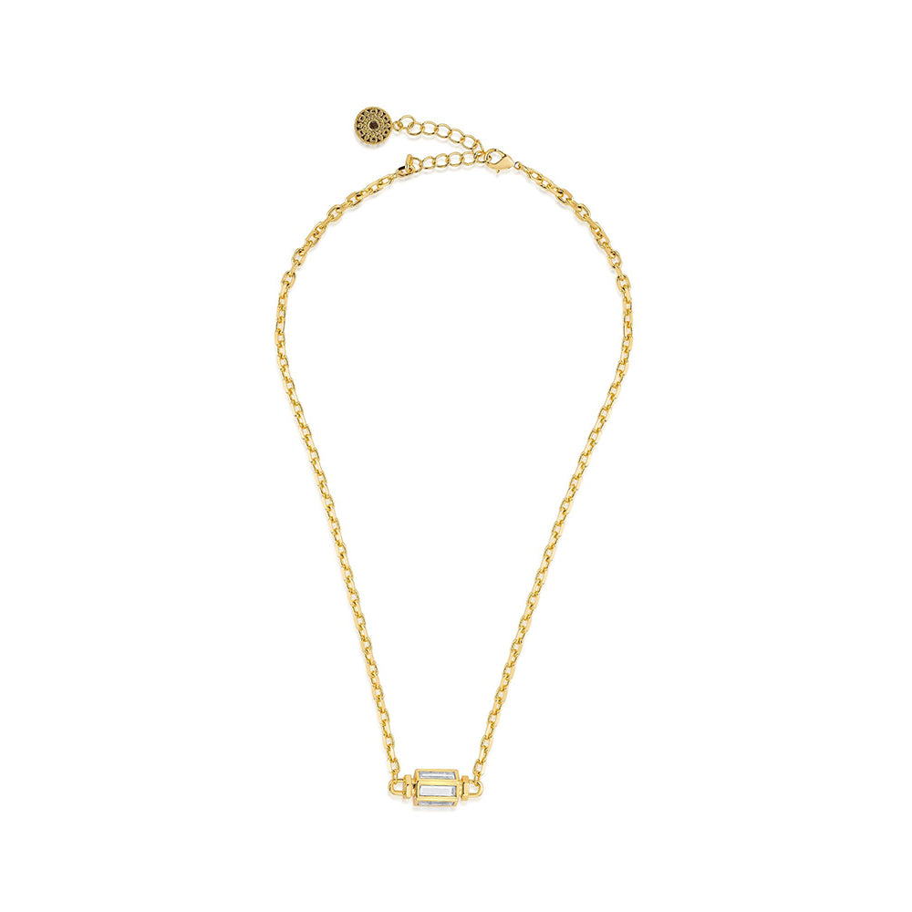 Isharya Link Lock Necklace Short In 18KT Gold Plated