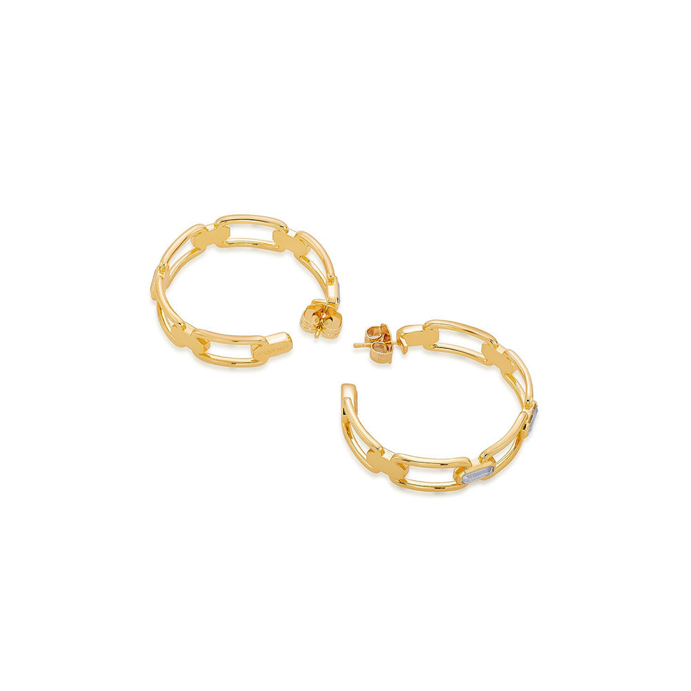 Isharya Connect Hoop Earrings In 18KT Gold Plated