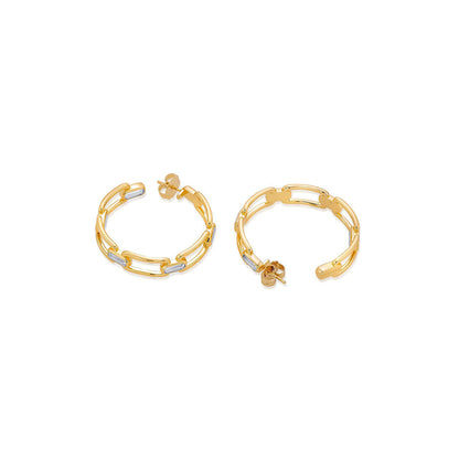 Isharya Connect Hoop Earrings In 18KT Gold Plated