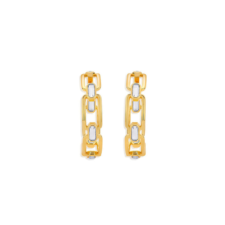 Isharya Connect Hoop Earrings In 18KT Gold Plated