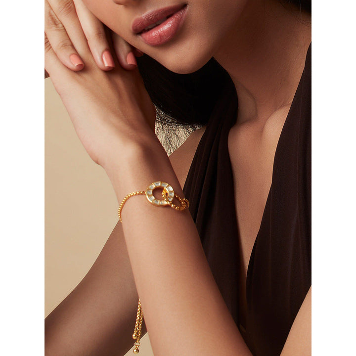 Isharya Emerge Bolo Bracelet In 18KT Gold Plated