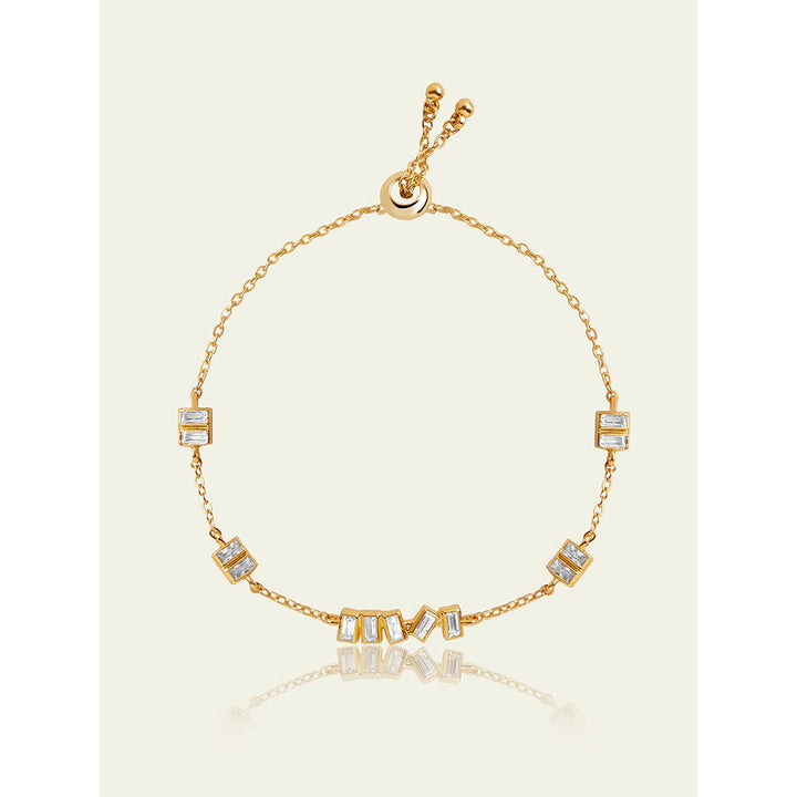 Isharya Abstract Cz Bracelet In 18Kt Gold Plated