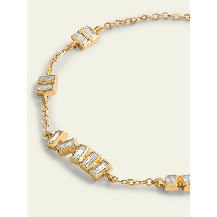 Isharya Abstract Cz Bracelet In 18Kt Gold Plated