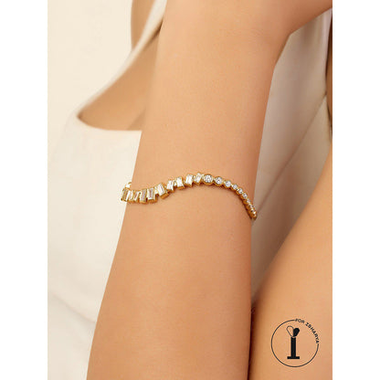 Isharya Gold Wave Cuff 18Kt Gold Plated