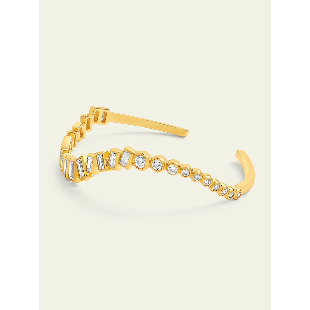 Isharya Gold Wave Cuff 18Kt Gold Plated