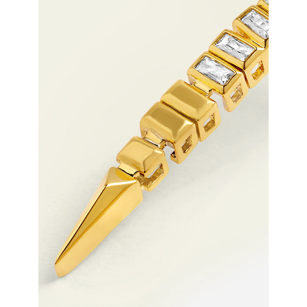 Isharya Fierce Spiked Drops In 18Kt Gold Plated