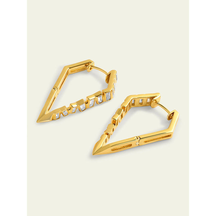 Isharya Gold Spiked Hoops In 18Kt Gold Plated