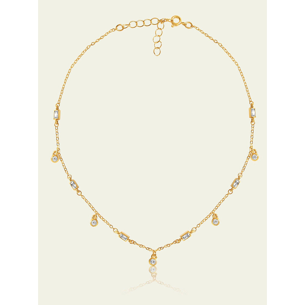 Isharya Spike Charm Necklace In 18Kt Gold Plated