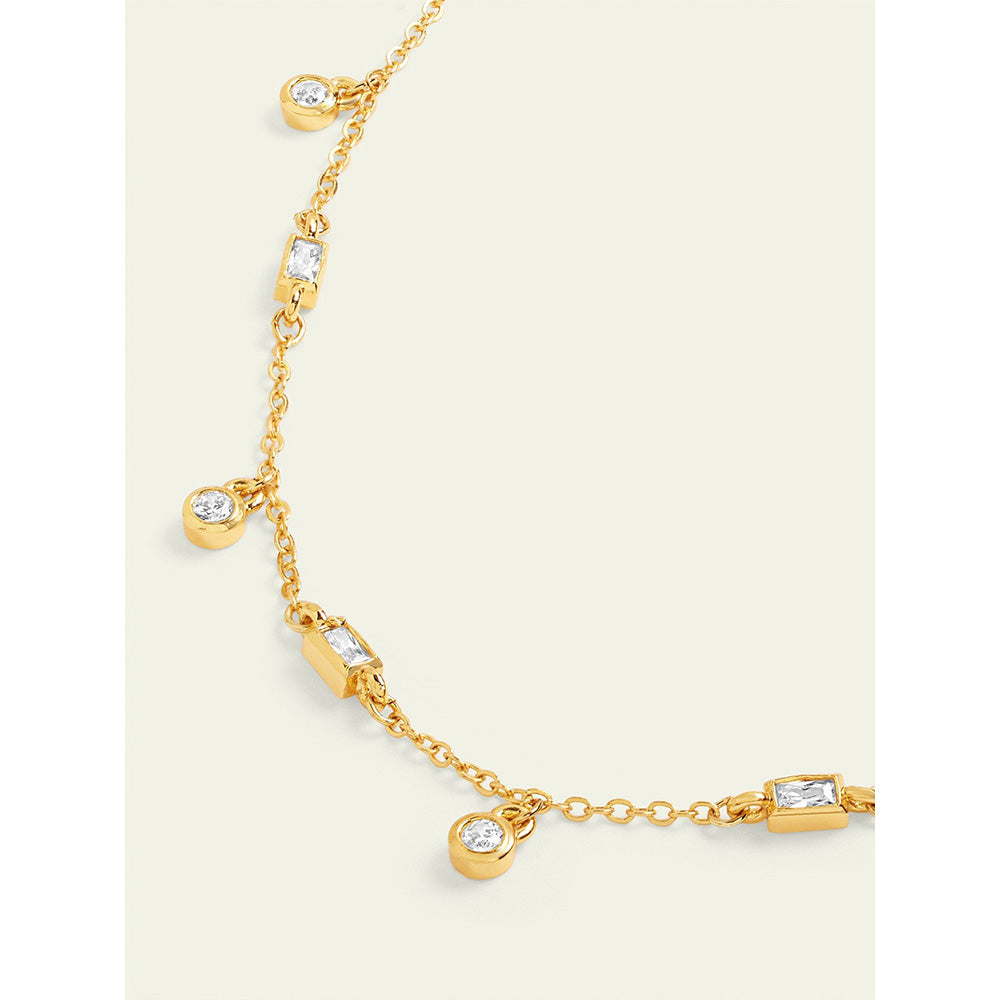 Isharya Spike Charm Necklace In 18Kt Gold Plated