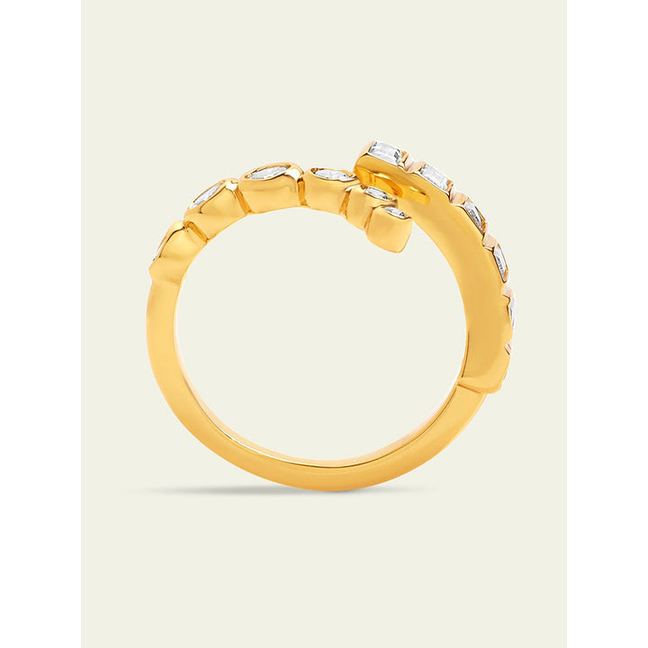 Isharya Abstract Stackable Ring In 18Kt Gold Plated