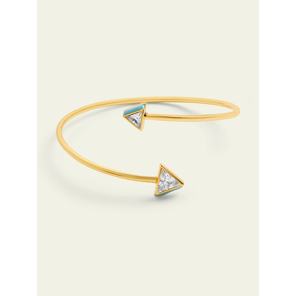 Isharya Triangles Cuff In 18Kt Gold Plated