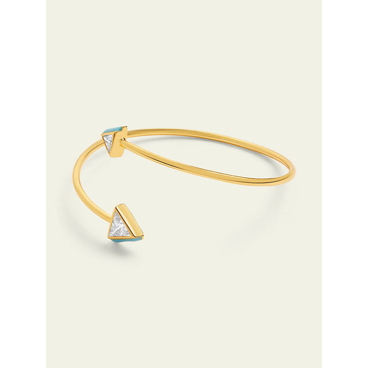 Isharya Triangles Cuff In 18Kt Gold Plated