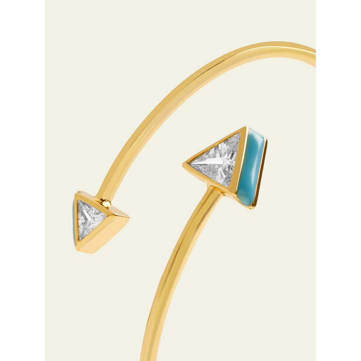 Isharya Triangles Cuff In 18Kt Gold Plated