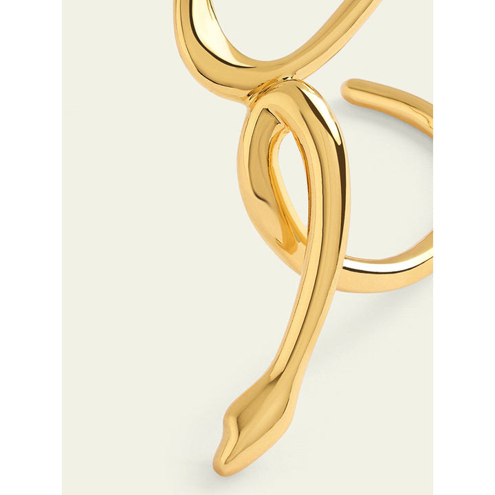 Isharya Gold Slither Cuff In 18Kt Gold Plated