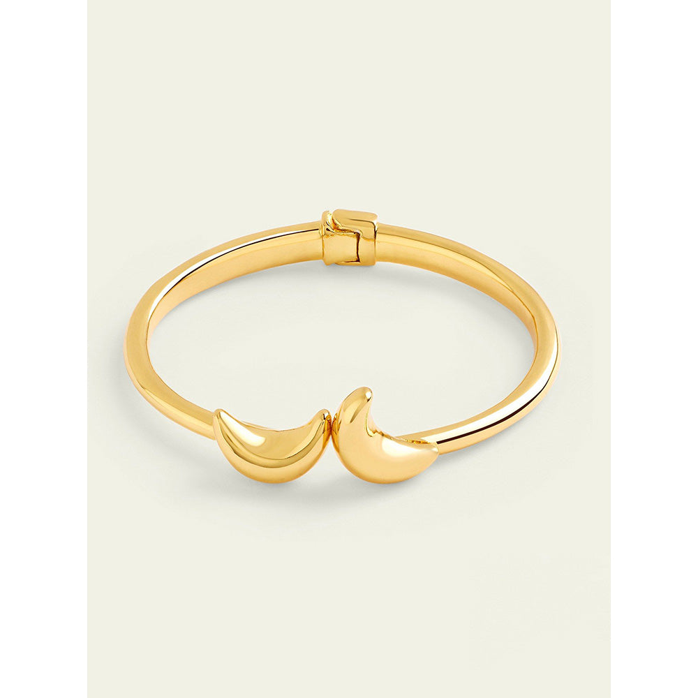 Isharya Gold Moon Cuff In 18Kt Gold Plated