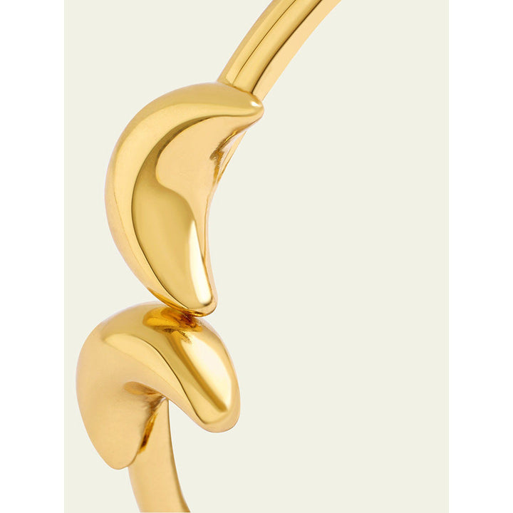 Isharya Gold Moon Cuff In 18Kt Gold Plated