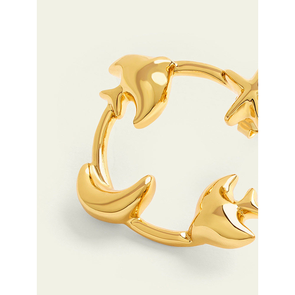 Isharya Aqua Gold Hoops In 18Kt Gold Plated