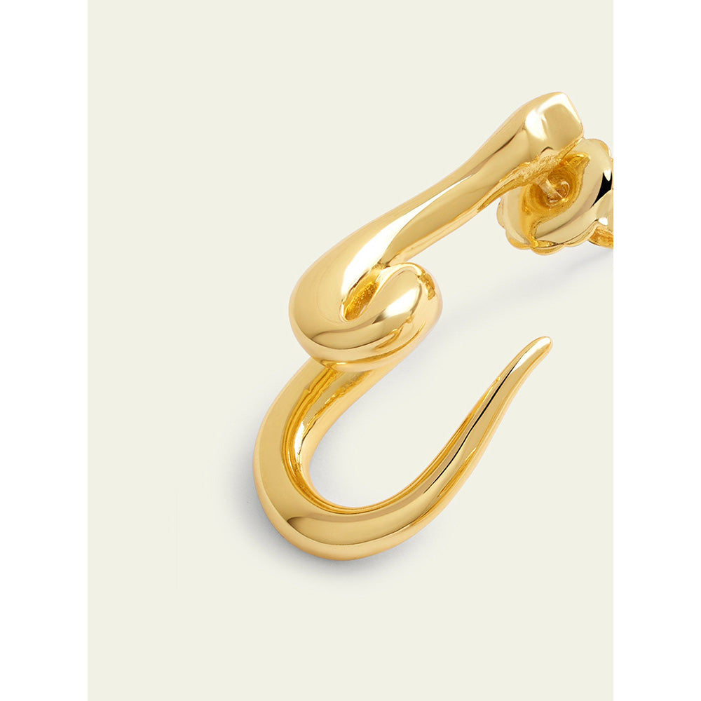 Isharya Gold Slither Drops In 18Kt Gold Plated