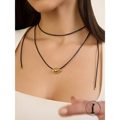 Isharya Gold Evil Eye Necklace In 18Kt Gold Plated