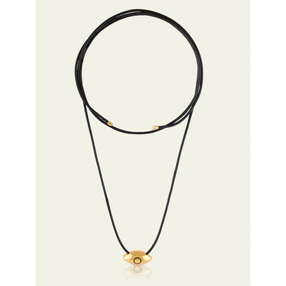 Isharya Gold Evil Eye Necklace In 18Kt Gold Plated