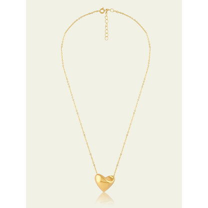 Isharya Gold Heart Necklace In 18Kt Gold Plated
