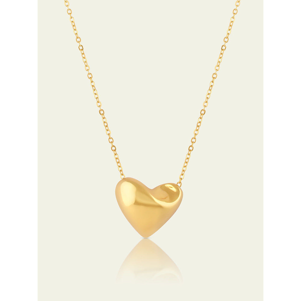 Isharya Gold Heart Necklace In 18Kt Gold Plated