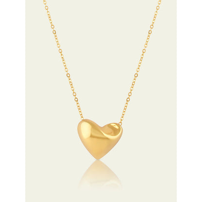 Isharya Gold Heart Necklace In 18Kt Gold Plated