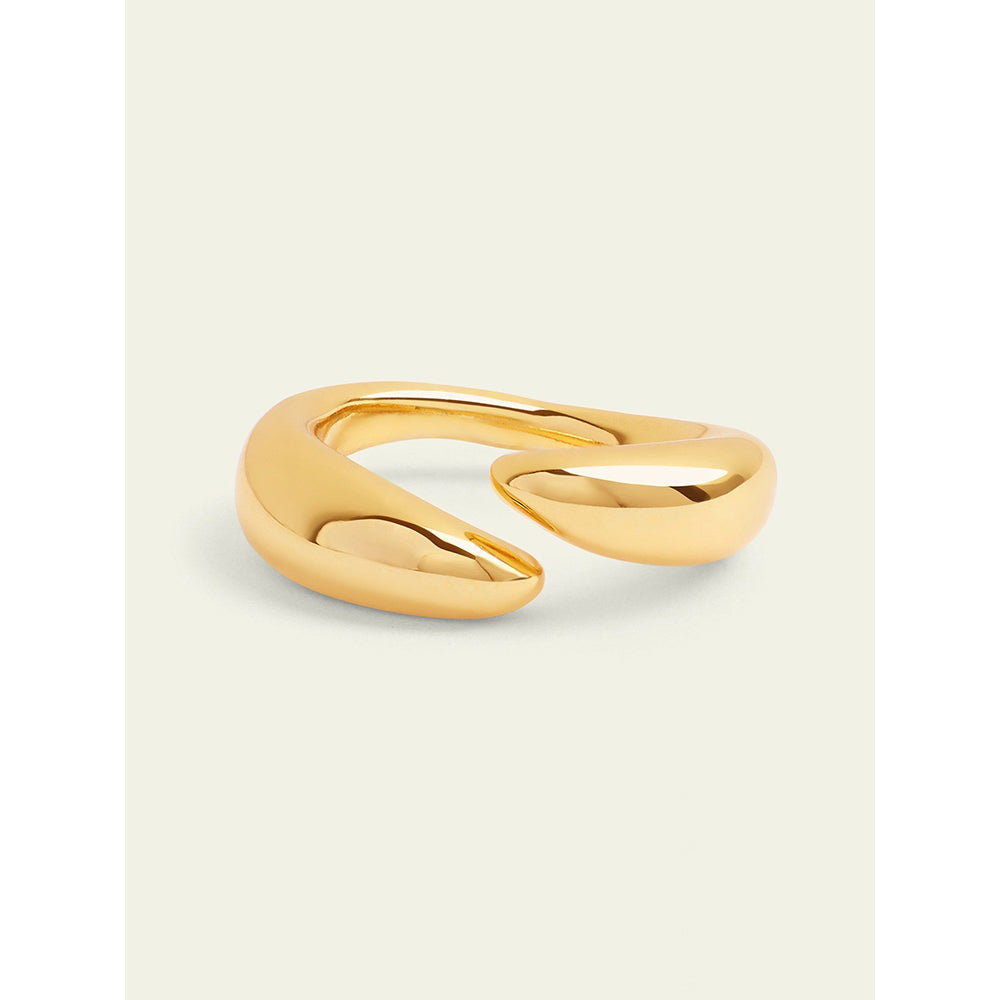 Isharya Gold Bubble Ring In 18Kt Gold Plated