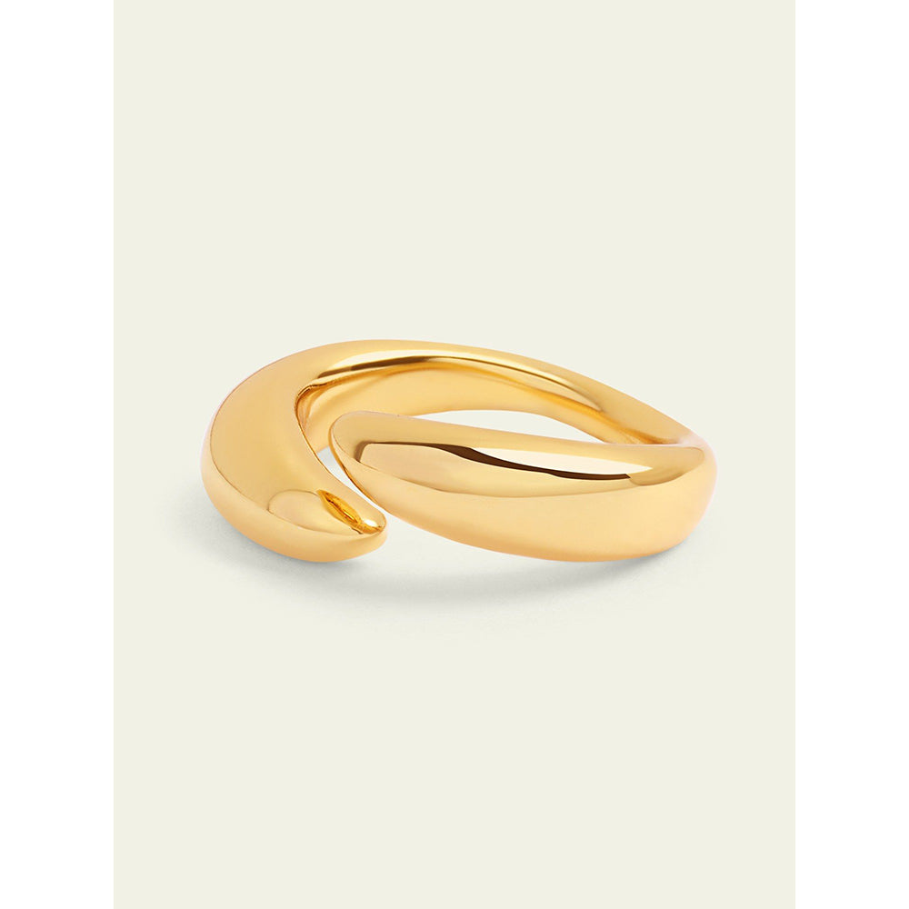 Isharya Gold Bubble Ring In 18Kt Gold Plated