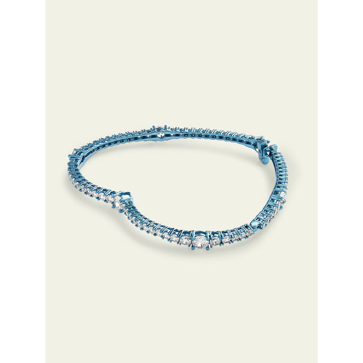 Isharya Blue Heart in Signature Colored Plating Bangles