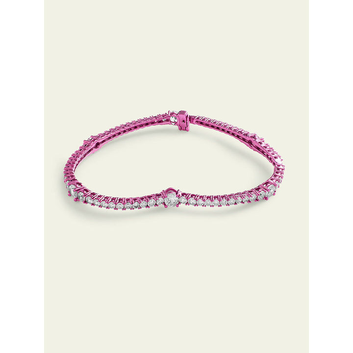 Isharya Pink Heart in Signature Colored Plating Bangles