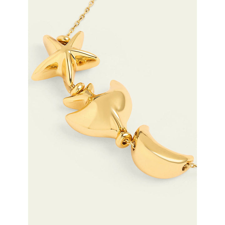 Isharya Aqua Gold Charm in 18Kt Gold Plated Bracelet