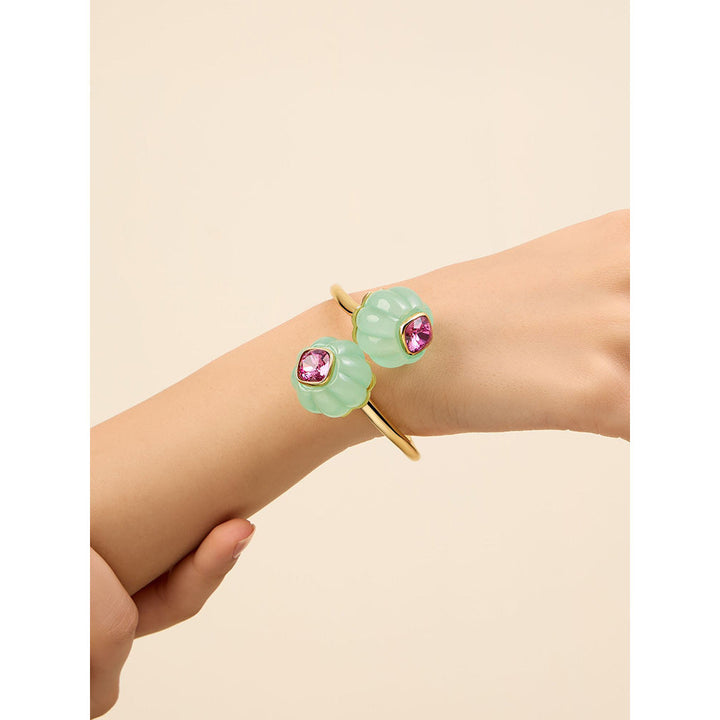 Isharya Aqua Open Cuff in 18Kt Gold Plated Bracelet