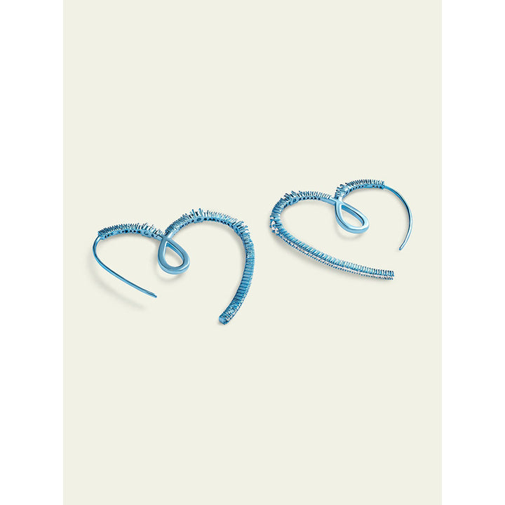 Isharya Blue Heart in Signature Colored Plating Earrings