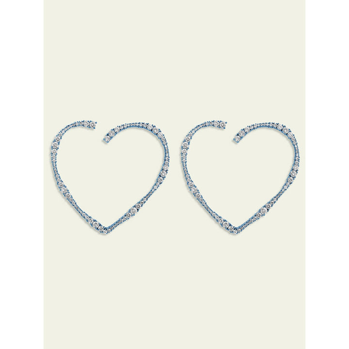 Isharya Big Blue Heart in Signature Colored Plating Earrings