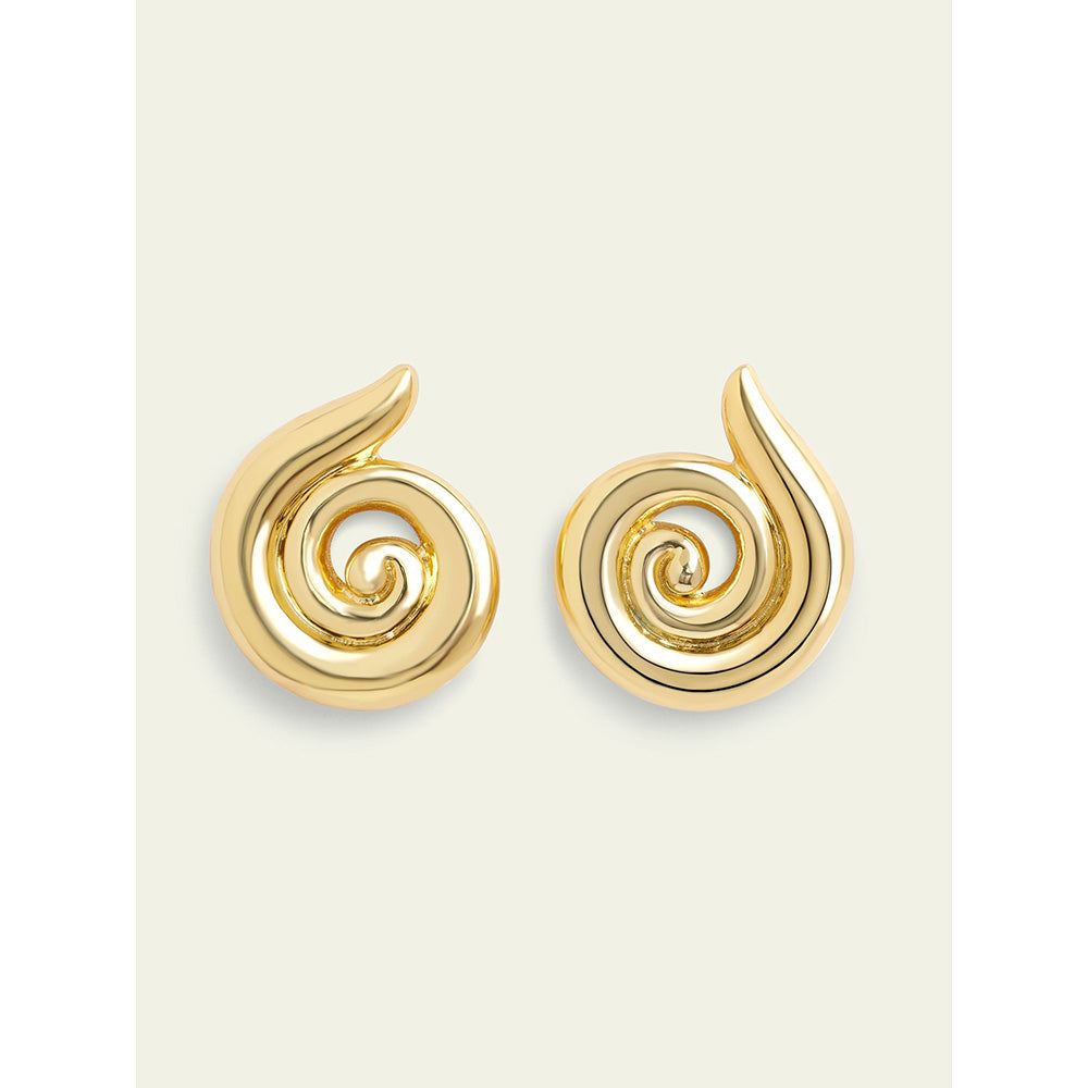 Isharya Gold Shell in 18Kt Gold Plated Earrings