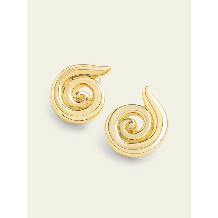 Isharya Gold Shell in 18Kt Gold Plated Earrings