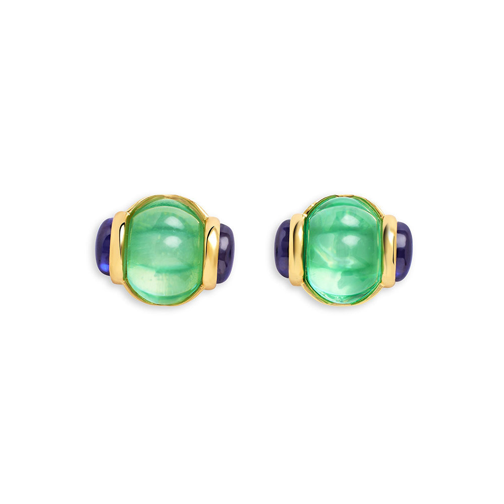 Isharya Blue Melon in 18Kt Gold Plated Earrings