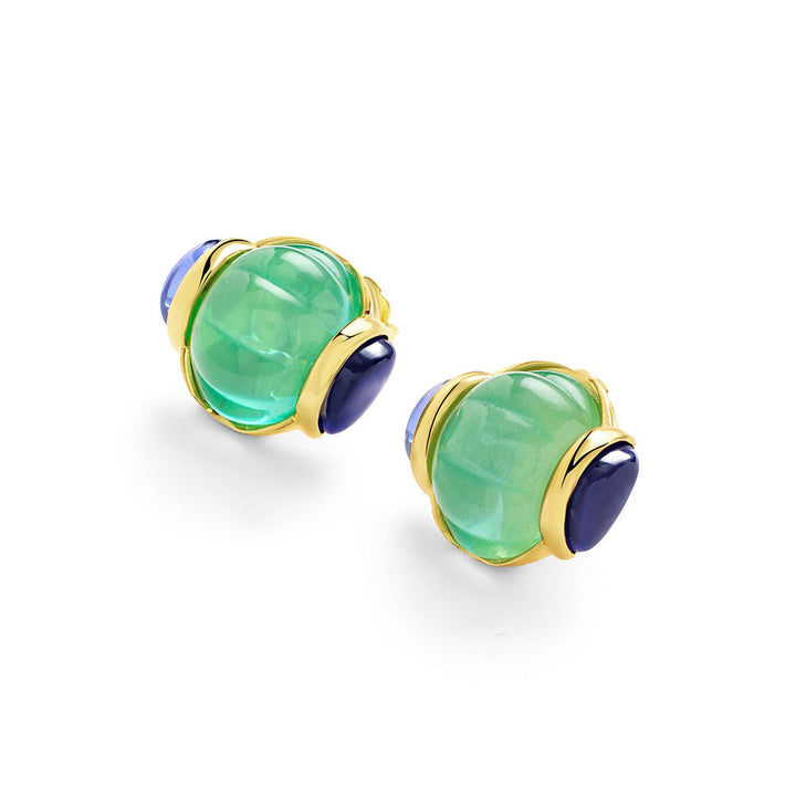 Isharya Blue Melon in 18Kt Gold Plated Earrings