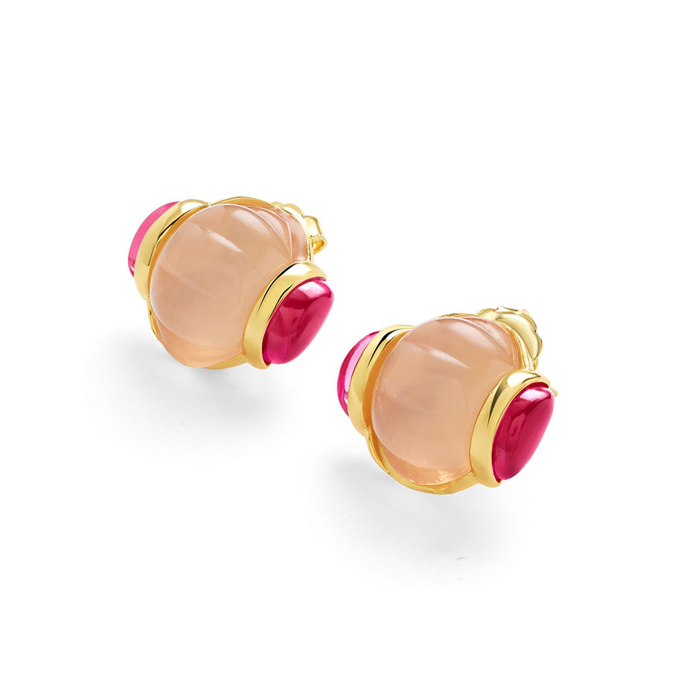 Isharya Pretty in Pink in 18Kt Gold Plated Earrings