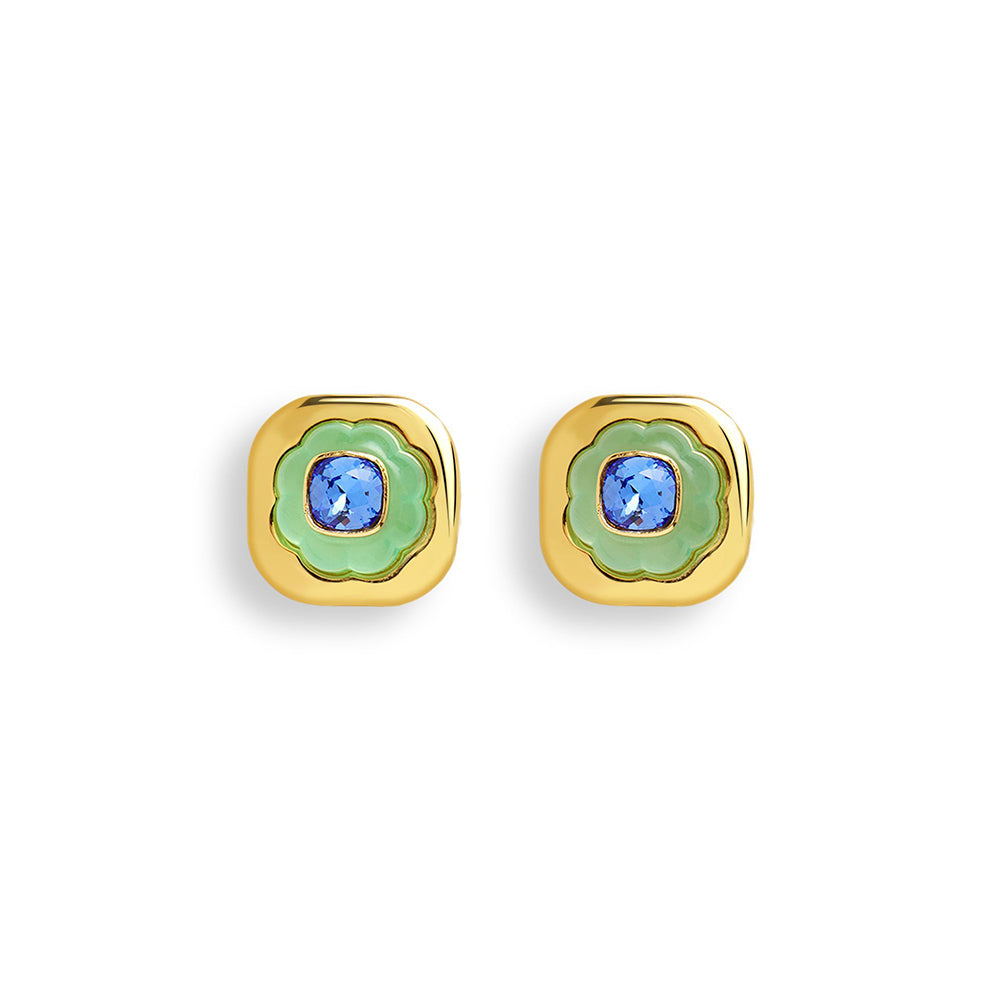 Isharya Aqua Cool Statement in 18Kt Gold Plated Earrings