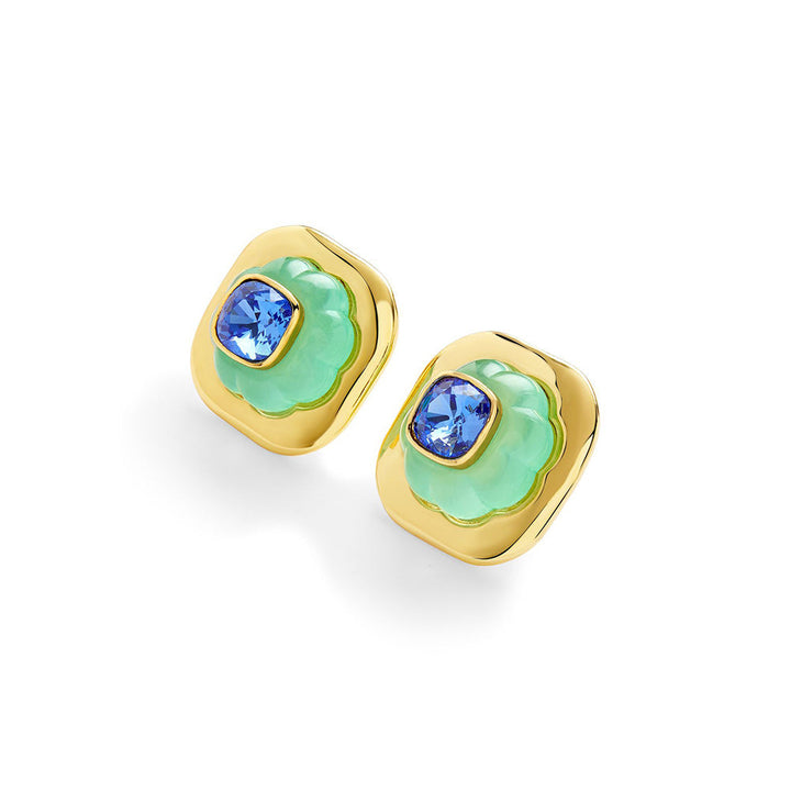 Isharya Aqua Cool Statement in 18Kt Gold Plated Earrings