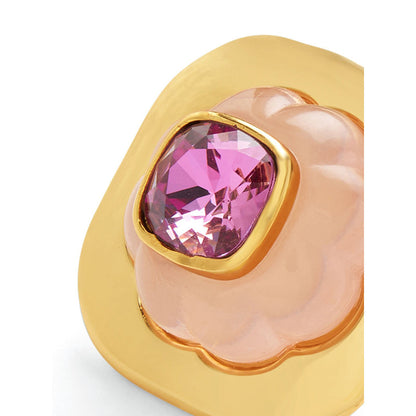 Isharya Think Pink Statement in 18Kt Gold Plated Earrings