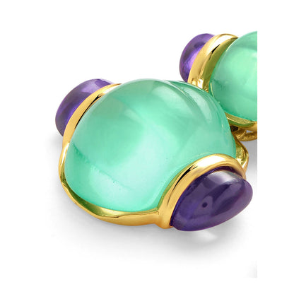 Isharya Aqua Amethyst in 18Kt Gold Plated Earrings