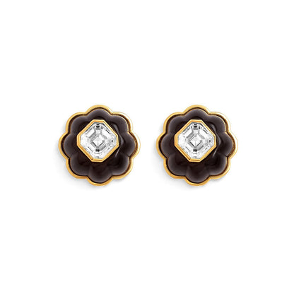 Isharya Back To Black in 18Kt Gold Plated Earrings